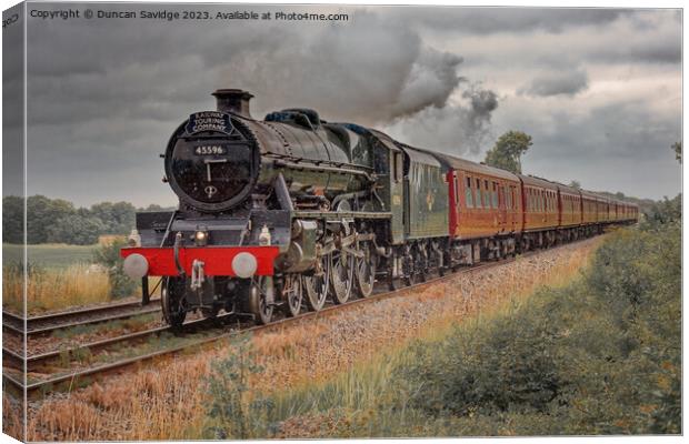 Steam Train Bahamas on the West Somerset Steam Express Canvas Print by Duncan Savidge