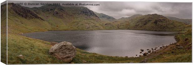 Moody Levers Water panoramic  Canvas Print by Duncan Savidge