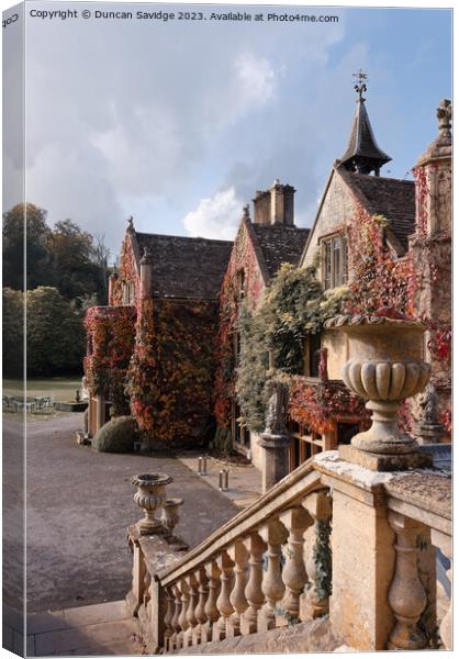 The Manor House astle Combe Canvas Print by Duncan Savidge