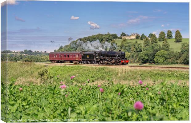 Black 5 steam train 44871 light engine Canvas Print by Duncan Savidge