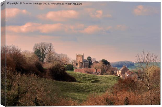 The Church of St Peter Englishcombe Canvas Print by Duncan Savidge