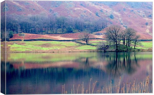 Rydal Water, Grasmere, Lake District Canvas Print by John Robertson