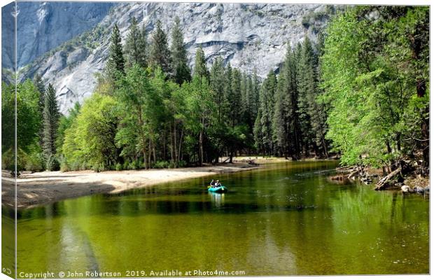 River Merced, Yosemite National Park, USA Canvas Print by John Robertson