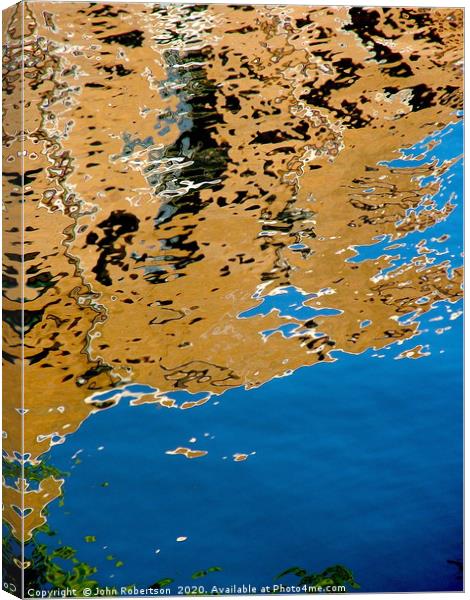 Amsterdam Canal Reflection Canvas Print by John Robertson