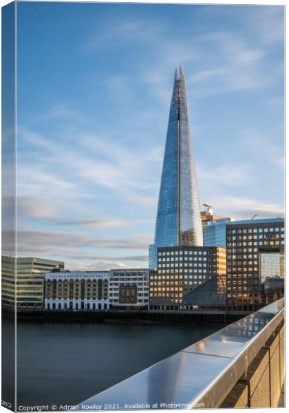 The Shard at Sunset Canvas Print by Adrian Rowley
