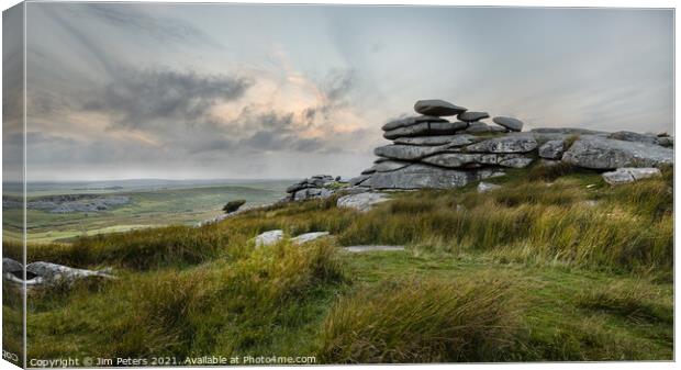 Stowes Hill Bodmin Moor Cornwall Canvas Print by Jim Peters