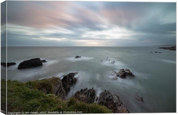 Freathy cove Whitsand bay Cornwall Canvas Print by Jim Peters