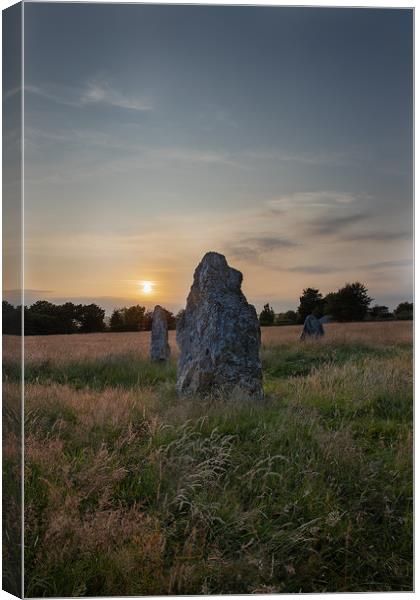 Duloe Stone Circle Canvas Print by Jim Peters