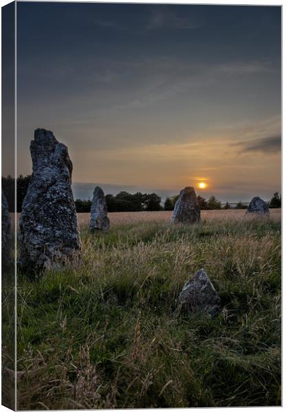 Duloe Stone Circle Canvas Print by Jim Peters