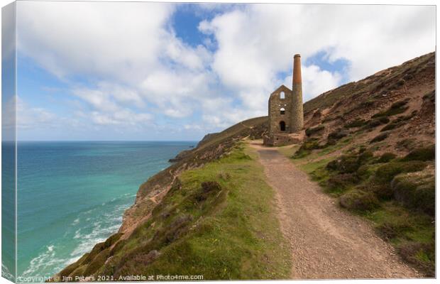 Wheal Coates Tin Mine Canvas Print by Jim Peters