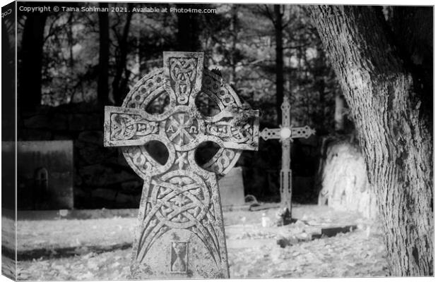 Mystic Celtic Cross Canvas Print by Taina Sohlman