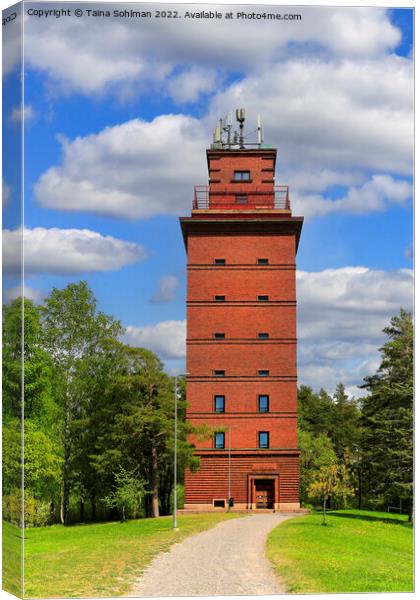 Ekenäs Old Water Tower, Finland Canvas Print by Taina Sohlman