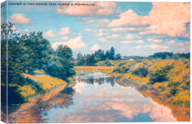 Beautiful Afternoon at the Lake  Canvas Print by Taina Sohlman