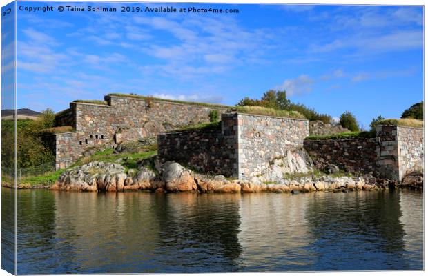 Fortifications in Fortress of Suomenlinna Canvas Print by Taina Sohlman