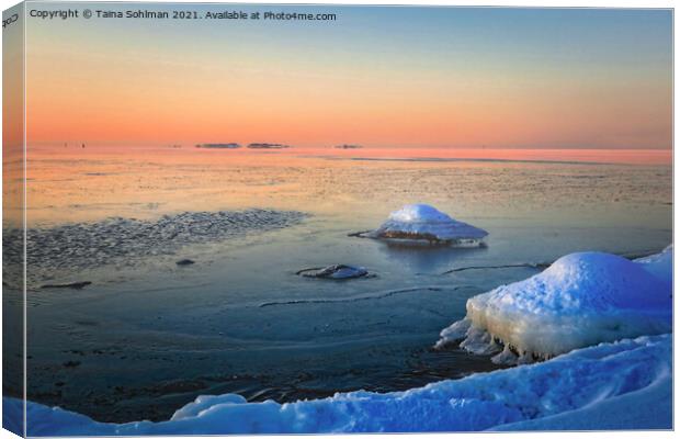 Colours of Arctic February Morning 2 Canvas Print by Taina Sohlman