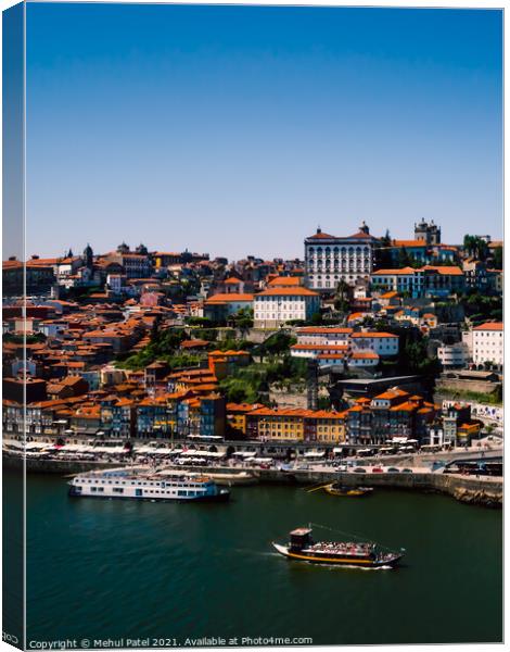 View across the old town of Porto and the Ponte Lu Canvas Print by Mehul Patel