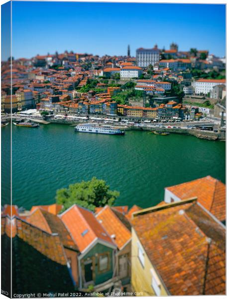 View over the river Douro across to the historic centre of Porto Canvas Print by Mehul Patel