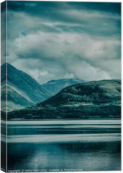 Loch Linnhe and the Nevis mountain range by Fort William, Scottish Highlands, Scotland Canvas Print by Mehul Patel