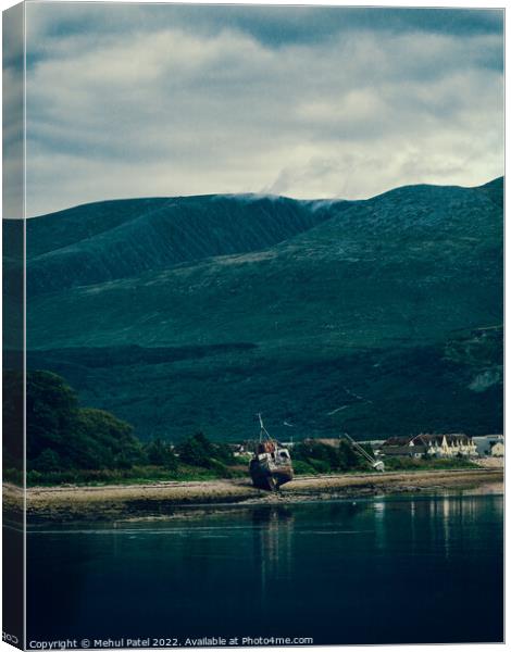 Shipwreck on the shores of Loch Linnhe Canvas Print by Mehul Patel