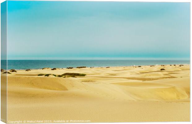 Dunes of Maspalomas, Gran Canaria, Canary Islands, Spain Canvas Print by Mehul Patel