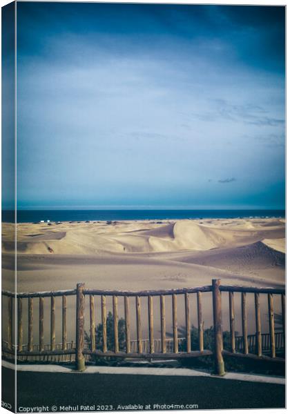 Sand dunes of Maspalomas, Gran Canaria, Canary Islands, Spain. Canvas Print by Mehul Patel