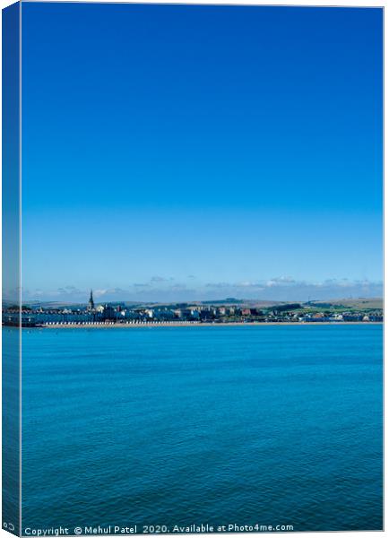 Weymouth Bay with Weymouth beach and seafront in t Canvas Print by Mehul Patel