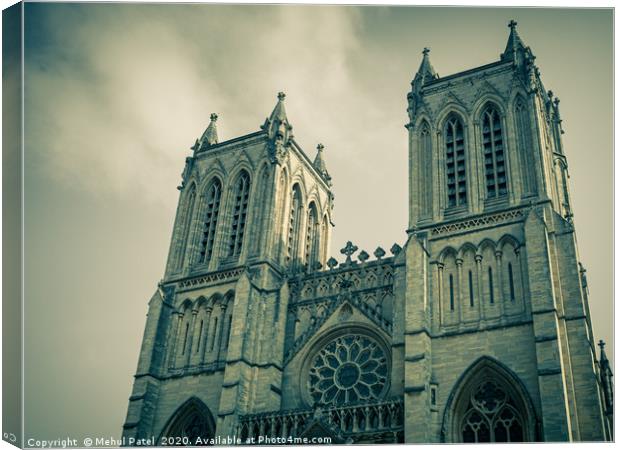 West front of Bristol Cathedral, Bristol, England, Canvas Print by Mehul Patel