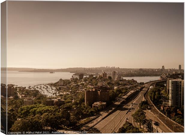 Early morning Sydney Harbour view from North Sydney, New South Wales, Australia Canvas Print by Mehul Patel