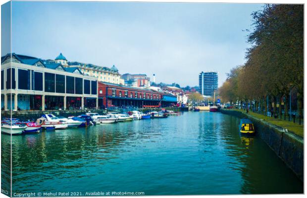 Waterfront in Bristol City Centre, Bristol, Gloucestershire, England, UK Canvas Print by Mehul Patel