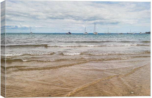 Views from Swanage Beach Canvas Print by Hayley Jewell