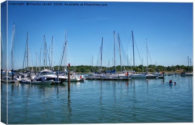 River Hamble Boats Canvas Print by Hayley Jewell