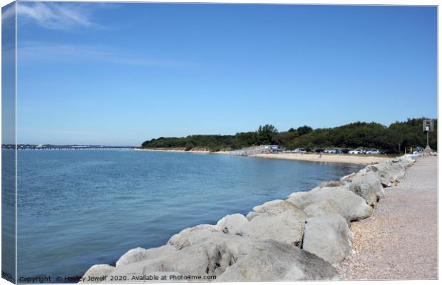 Hamble Beach Canvas Print by Hayley Jewell