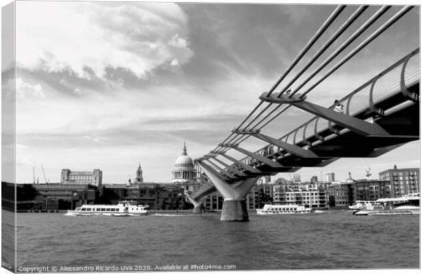 River Thames  - London Canvas Print by Alessandro Ricardo Uva