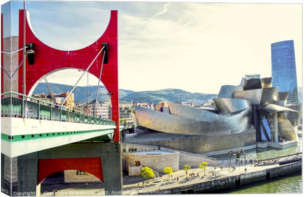 Guggenheim Museum Bilbao - Spain Canvas Print by Alessandro Ricardo Uva