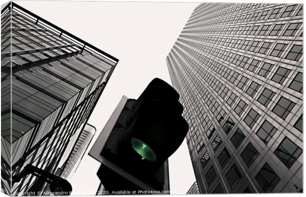The  traffic light Canvas Print by Alessandro Ricardo Uva