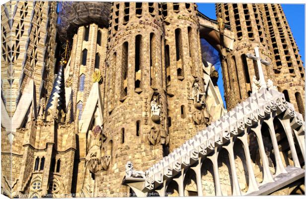 La Sagrada Familia - Barcelona Canvas Print by Alessandro Ricardo Uva