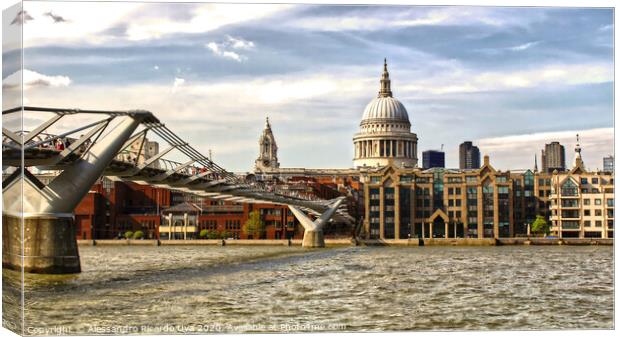 London skyline Canvas Print by Alessandro Ricardo Uva