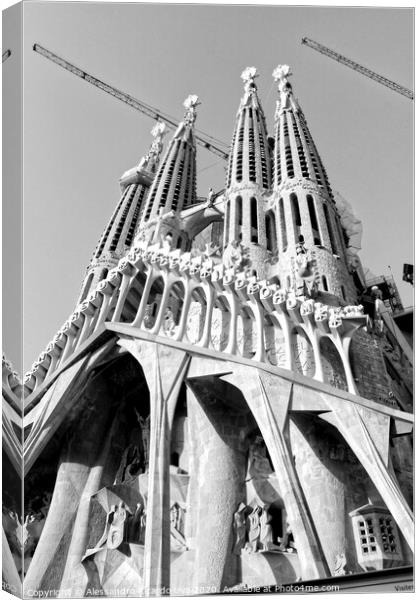 La Sagrada Familia - Barcelona Canvas Print by Alessandro Ricardo Uva