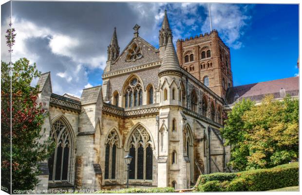 St Albans Cathedral  Canvas Print by Alessandro Ricardo Uva