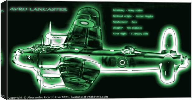 Avro Lancaster Bomber Canvas Print by Alessandro Ricardo Uva