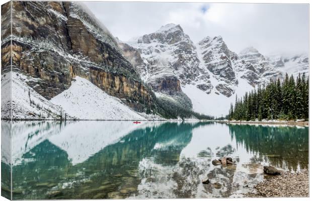 Moraine Lake, Banff National Park, Canada. Canvas Print by Brenda Belcher