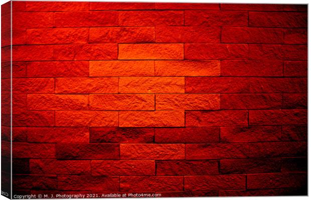 High red Burning devilish wall  Canvas Print by M. J. Photography