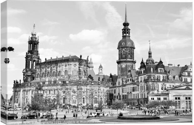 Dresden Castle and old town palaces  Canvas Print by M. J. Photography