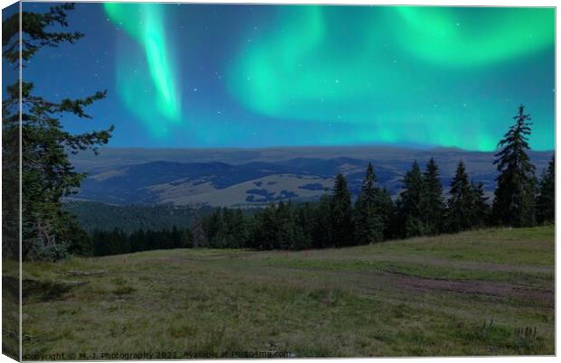 Aurora Borealis light Canvas Print by M. J. Photography