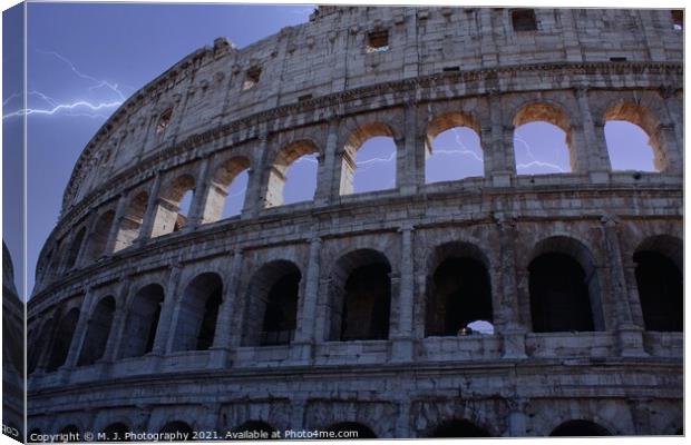 Colosseum Canvas Print by M. J. Photography