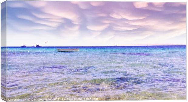 Red sea with waves on sky Canvas Print by M. J. Photography