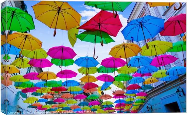 A colorful umbrella Canvas Print by M. J. Photography