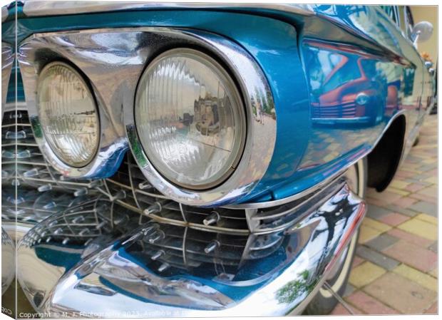 Chevrolet old timer car from 1950s and 1960s Canvas Print by M. J. Photography