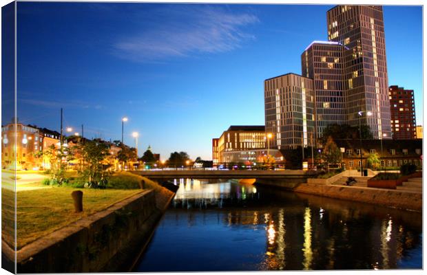 Malmo city urban landscape, Sweden Canvas Print by M. J. Photography