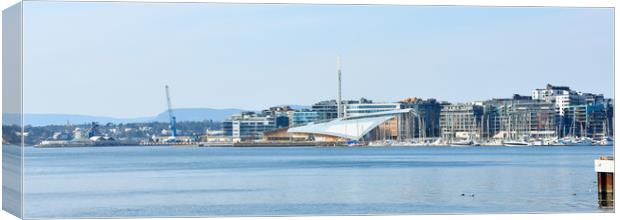 Cityscape of Oslo, Norway. Canvas Print by M. J. Photography